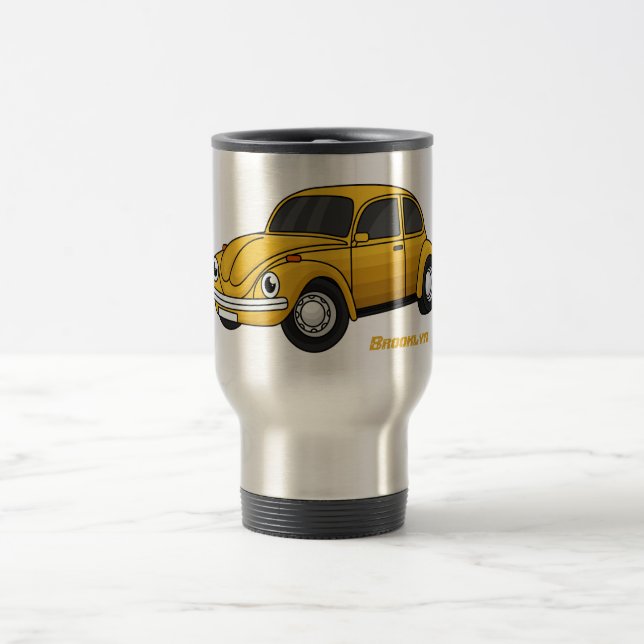 Classic car cartoon travel mug (Center)
