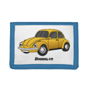 Classic car cartoon tri-fold wallet
