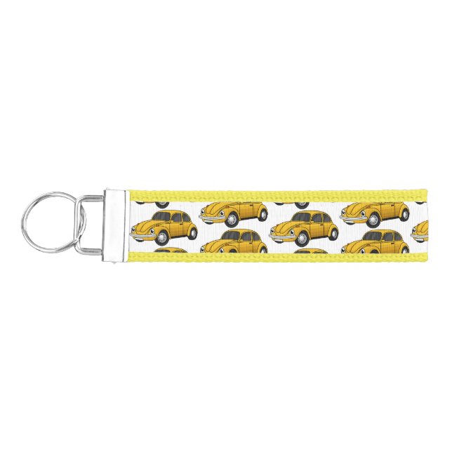 Classic car cartoon wrist keychain (Keys on Left)