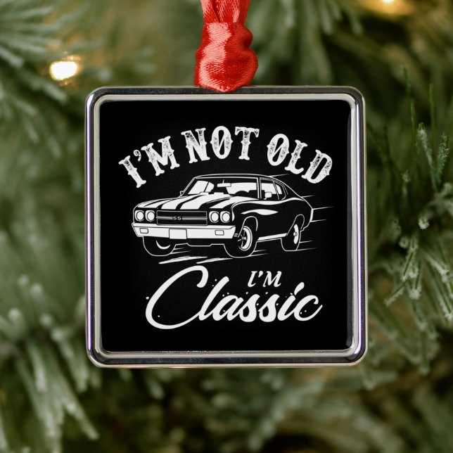 Classic Car Chevelle    Metal Ornament (Tree)