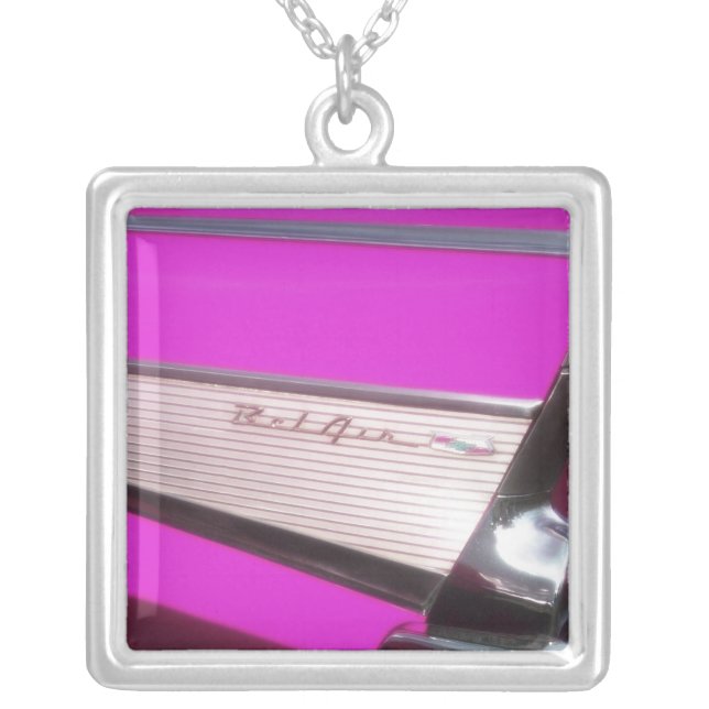 Classic car: Chevrolet Bel Air Silver Plated Necklace (Front)