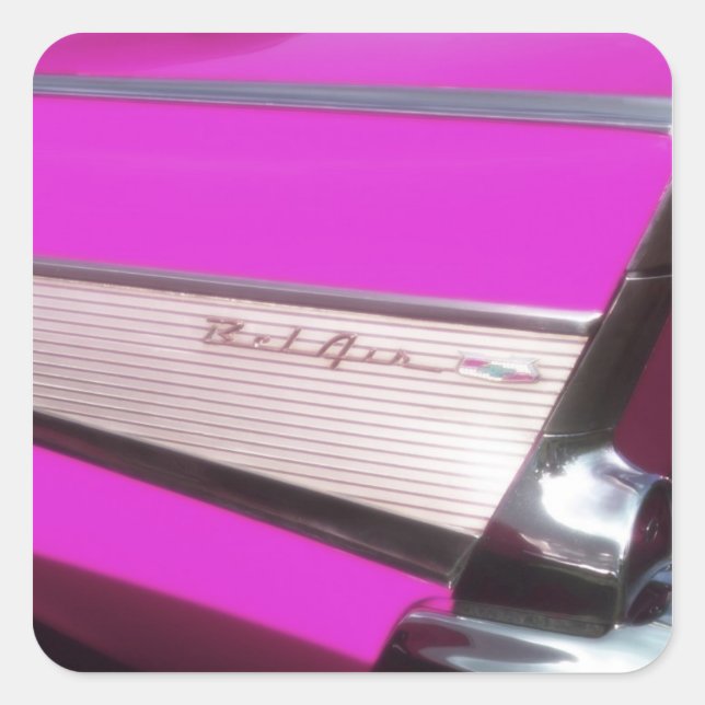 Classic car: Chevrolet Bel Air Square Sticker (Front)