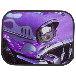 Classic car: Chevrolet with flaming hood Car Mat