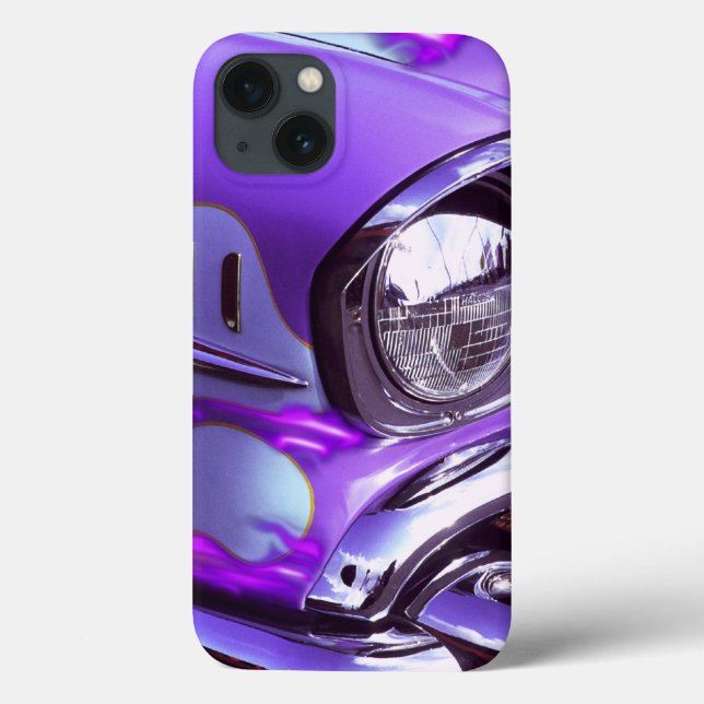 Classic car: Chevrolet with flaming hood Case-Mate iPhone Case (Back)
