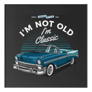 CLASSIC CAR CHEVY BEL AIR CONVERTIBLE 1956 ACRYLIC PRINT