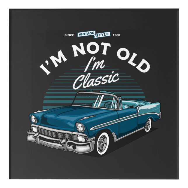 CLASSIC CAR CHEVY BEL AIR CONVERTIBLE 1956 ACRYLIC PRINT (Front)