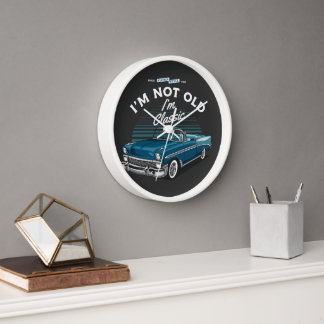 CLASSIC CAR CHEVY BEL AIR CONVERTIBLE 1956 CLOCK