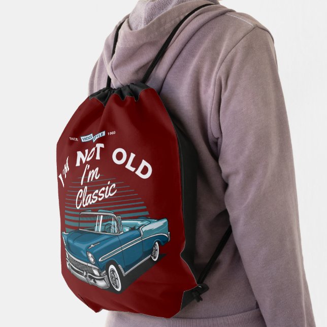 CLASSIC CAR CHEVY BEL AIR CONVERTIBLE 1956 DRAWSTRING BAG (Insitu)