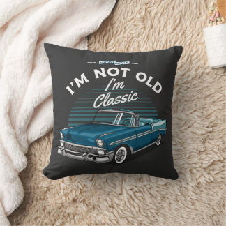 CLASSIC CAR CHEVY BEL AIR CONVERTIBLE 1956 THROW PILLOW