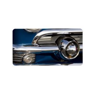 Classic Car Chrome Closeup Label