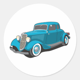 Classic Car Classic Round Sticker