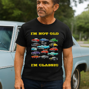 Classic Car Collage Birthday Template T-Shirt