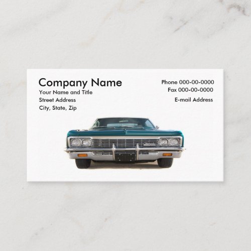 Classic Car Collector Business Card