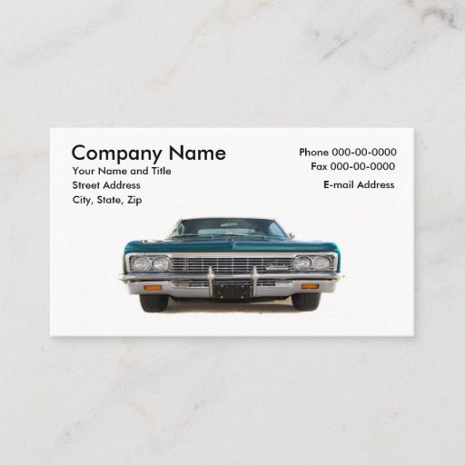 Customizable Classic Car Collector Business Card