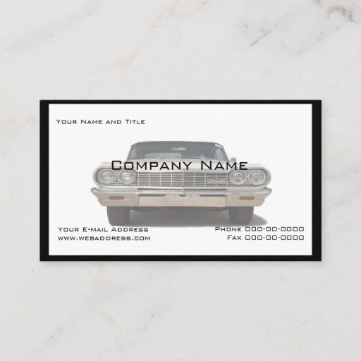 Customizable Classic Car Collector Business Card