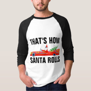 CLASSIC CAR COOL SANTA CHRISTMAS T-Shirts