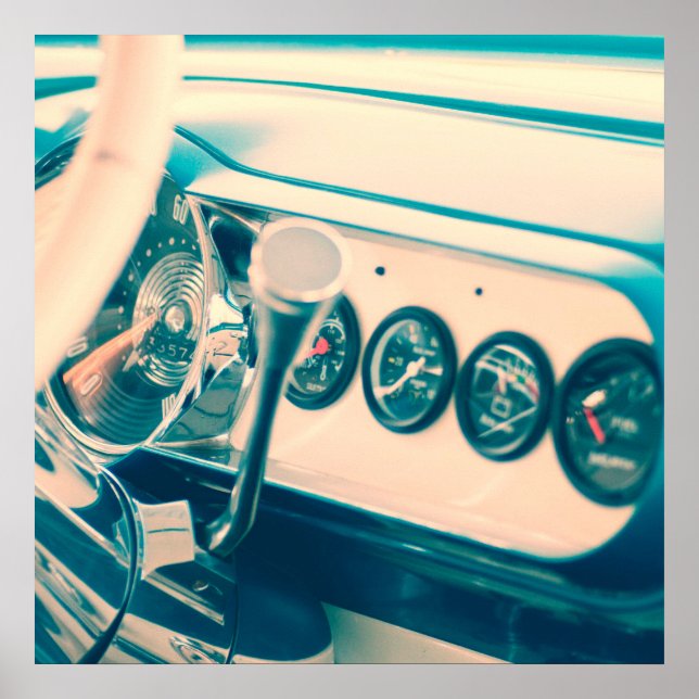 Classic Car Dash Poster (Front)
