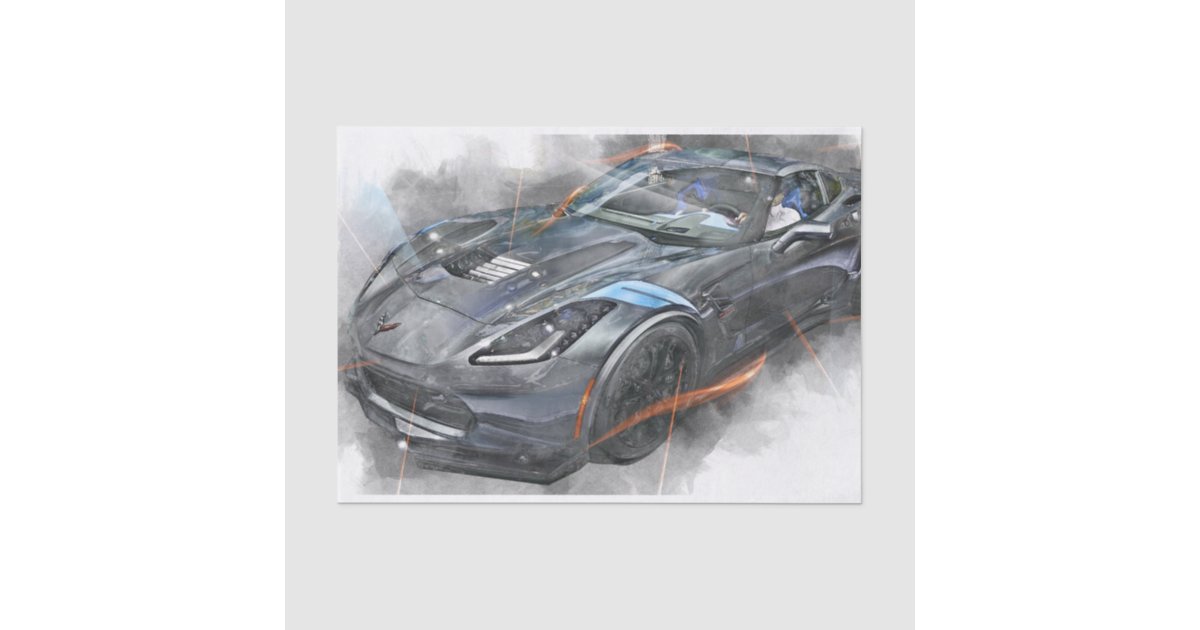 Classic Car Decoupage Tissue Paper | Zazzle