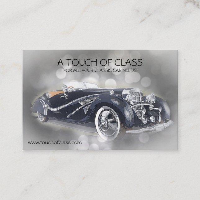 Classic Car - Double-sided Business Card (Front)