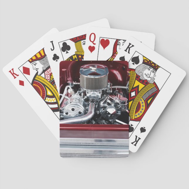 Classic Car Engine Poker Cards (Back)