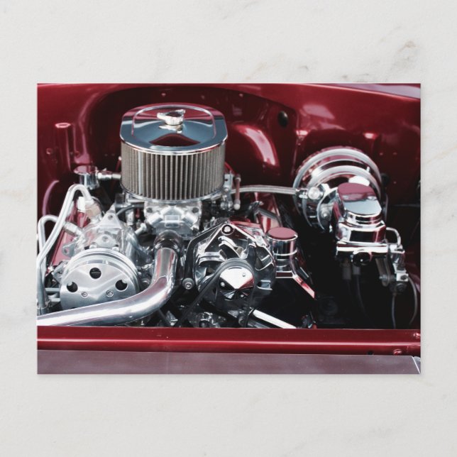 Classic Car Engine Postcard (Front)