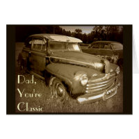 Classic Car Father's Day Card