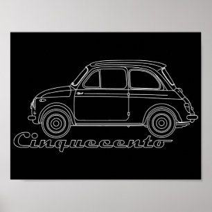 classic car Fiat Cinquecento The PUCH 500 Poster