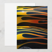 classic car flames black background (Front/Back)