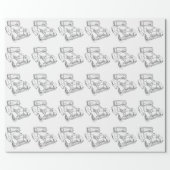 Classic Car Gift Wrapping Paper (Flat)