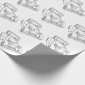 Classic Car Gift Wrapping Paper (Corner)