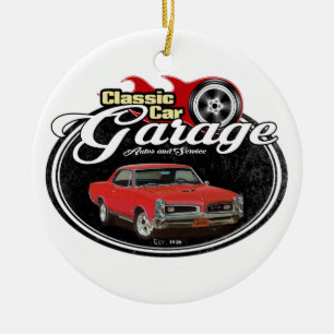 Classic Car GTO Garage Ceramic Ornament