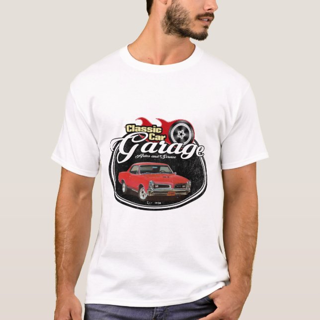 Classic Car GTO Garage T-Shirt (Front)