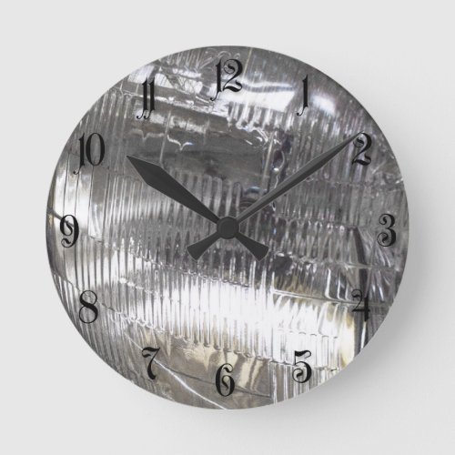 Classic car headlights round clock