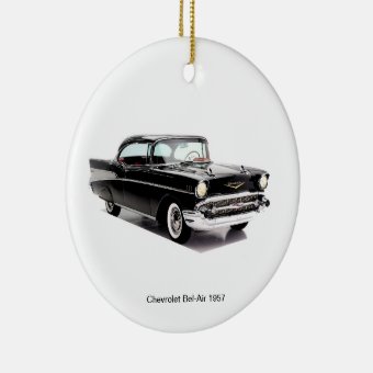 Classic car image for Circle Ornament | Zazzle