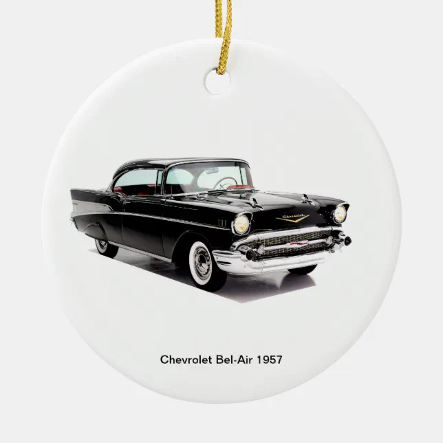 Classic car image for Circle Ornament | Zazzle