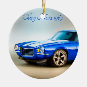 Classic Car image for Circle-Ornament Ceramic Ornament