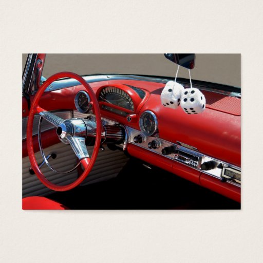 Customizable Classic Car Interior Business Cards