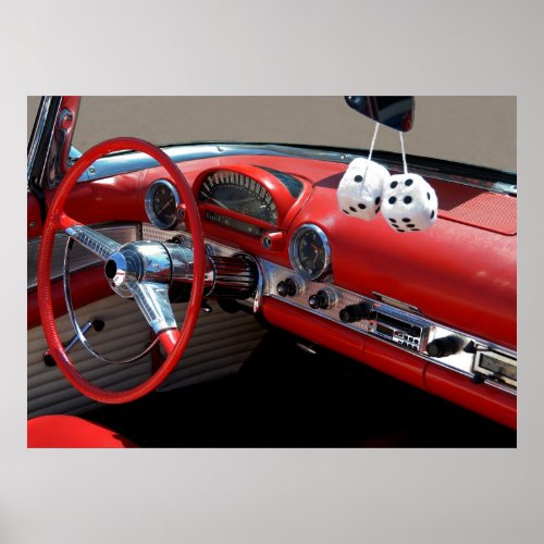 Classic Car Interior Poster