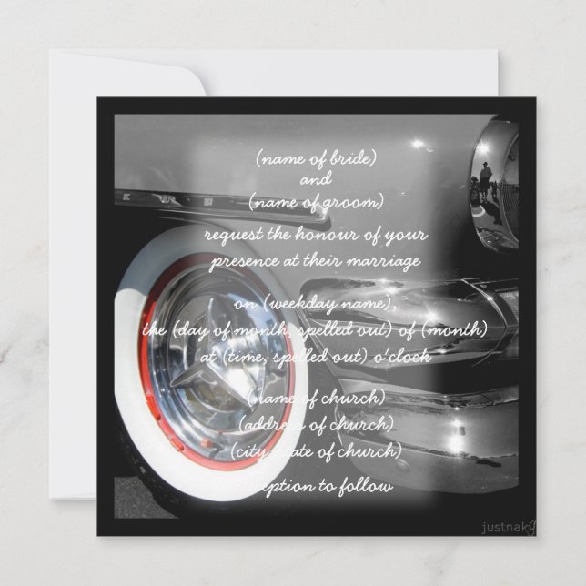classic car Invitation (Front)