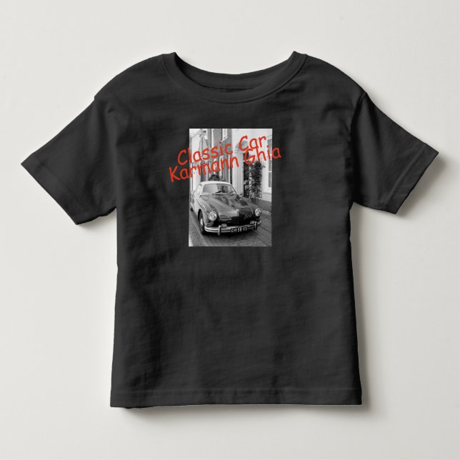 Classic car Karmann Ghia on royal blue Toddler T-shirt (Front)