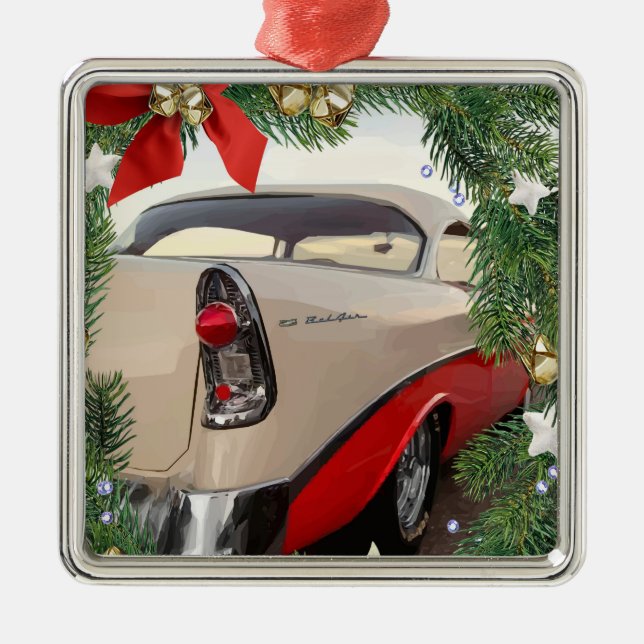 Classic Car Lover Metal Ornament (Front)
