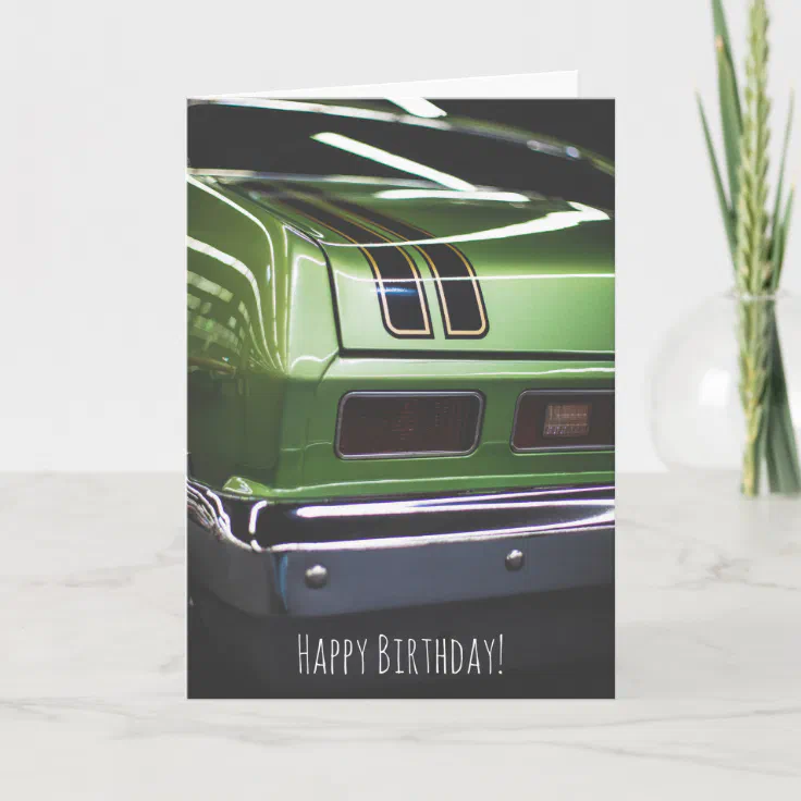 Classic Car Lover Nova Chevy Funny Birthday Card | Zazzle