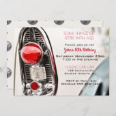 Classic Car Mid Century Tail Light Invitation (Front/Back)