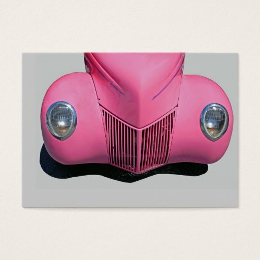 Customizable classic car painted pink business card templates