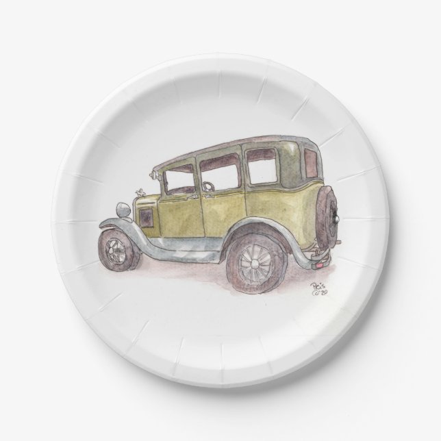 Classic Car Paper Plates (Front)