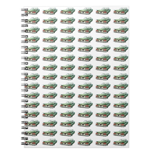 Classic Car Pattern #2 @ Garysretrogarage Notebook (Front)