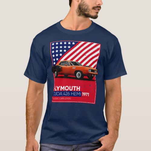 Classic Car Plymouth Cuda 426 Hemi 1971 T_Shirt