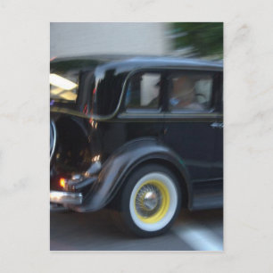 classic car postcard