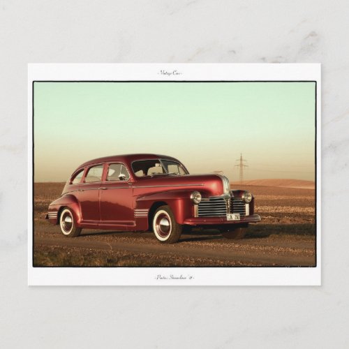 Classic Car Postcard Pontiac Streamliner 41 Postcard
