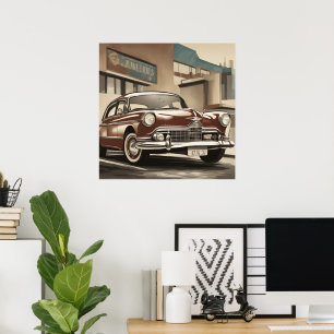 Classic car poster